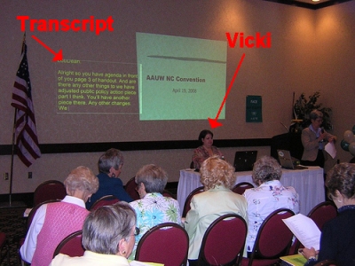 Captioning the AAUW NC Convention