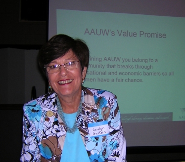 Carolyn Garfein speaking on AAUW Value Promise