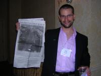 Seth Chase, AAUW staff, and 4/25/05 ad from the News and Observer